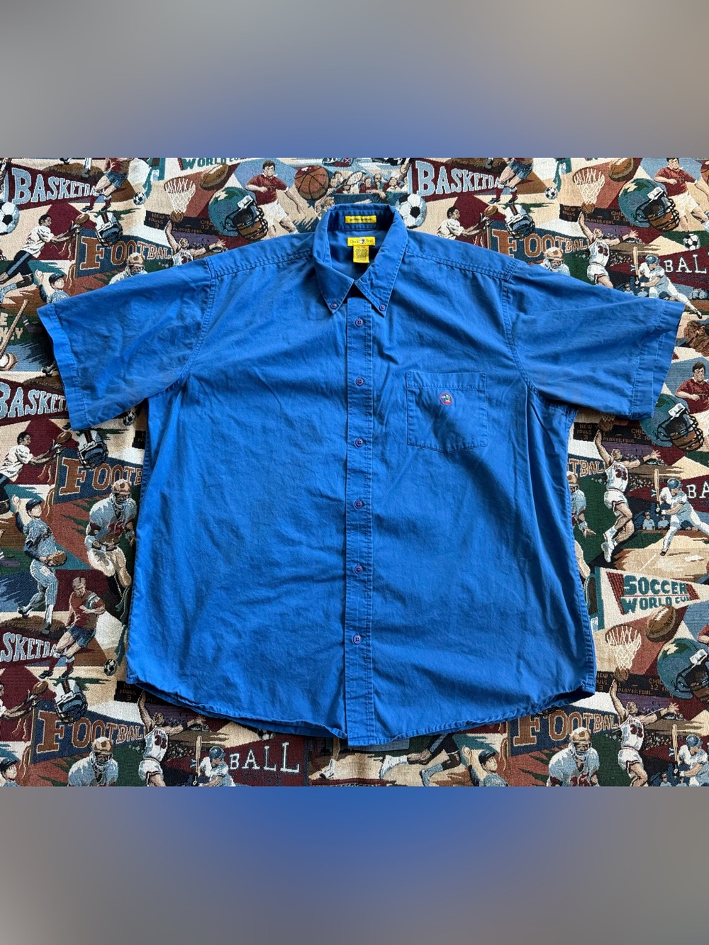 Vintage Men’s Duck Head Blue Button Up Shirt
